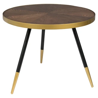 Sidebord <strong>Yulin</strong>  Gull, Svart Ø 61 cm