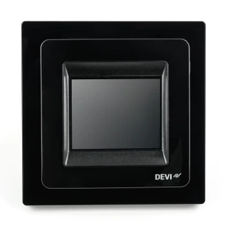 Termostat <strong>DEVIreg™ Touch</strong>  Pure Black - Berøringsskjerm, Rom- Og Gulvføler