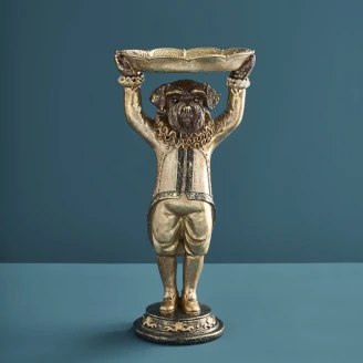 Werner Voss Dekorasjonsfigur med Holder <strong>Dog</strong>  Gull
