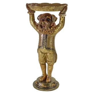 Werner Voss Dekorasjonsfigur med Holder <strong>Dog</strong>  Gull
