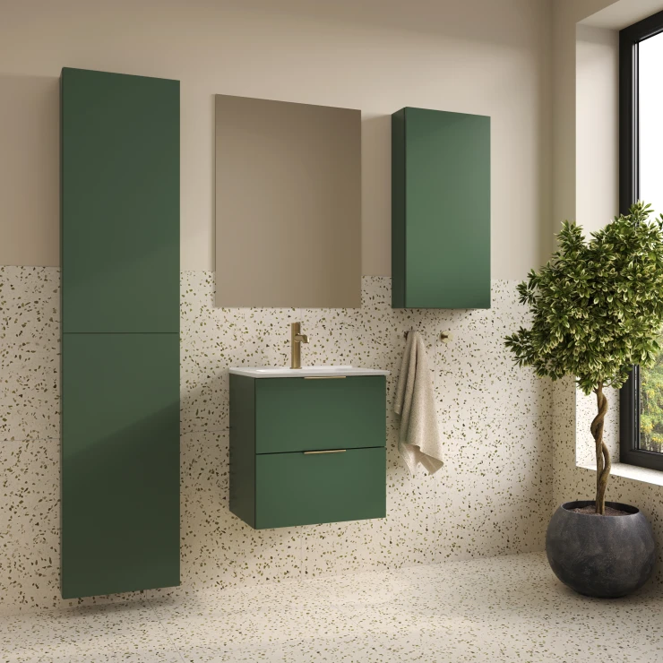Veggskap Unity Grønn Matt 40x12.6x80 cm