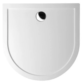 Gjutmarmor Dusjkar D-formad <strong>Fjordis</strong>  90x90 cm Hvit Blank