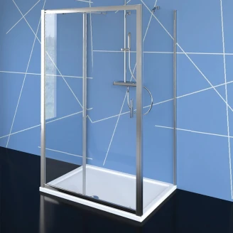 Dusjkabinett <strong>Fjordis</strong>  120x80 cm Krom Blank