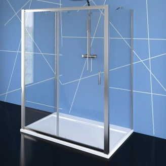 Dusjkabinett <strong>Fjordis</strong>  140x100 cm Krom Blank