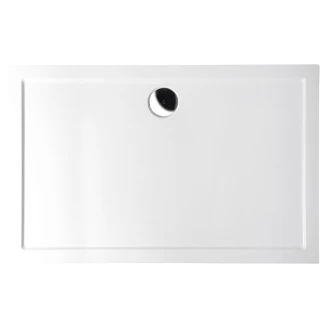 Gjutmarmor Dusjkar <strong>Skara</strong>  100x80 cm Hvit Blank