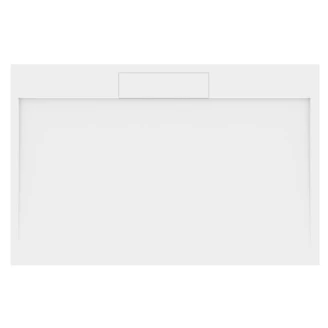 Gjutmarmor Dusjkar <strong>Isbre</strong>  120x80 cm Hvit Blank
