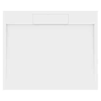 Gjutmarmor Dusjkar <strong>Isbre</strong>  120x100 cm Hvit Blank