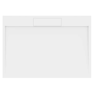 Gjutmarmor Dusjkar <strong>Isbre</strong>  140x100 cm Hvit Blank