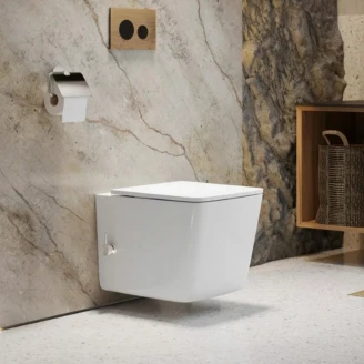 Væghængt Toilet <strong>Frisk</strong>  Hvid Blank med Bidetfunktion