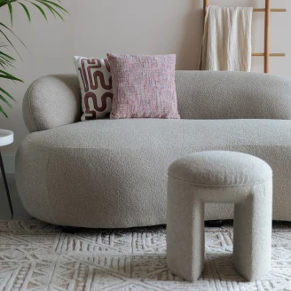 Sittepuff Briva Beige Ø42 cm