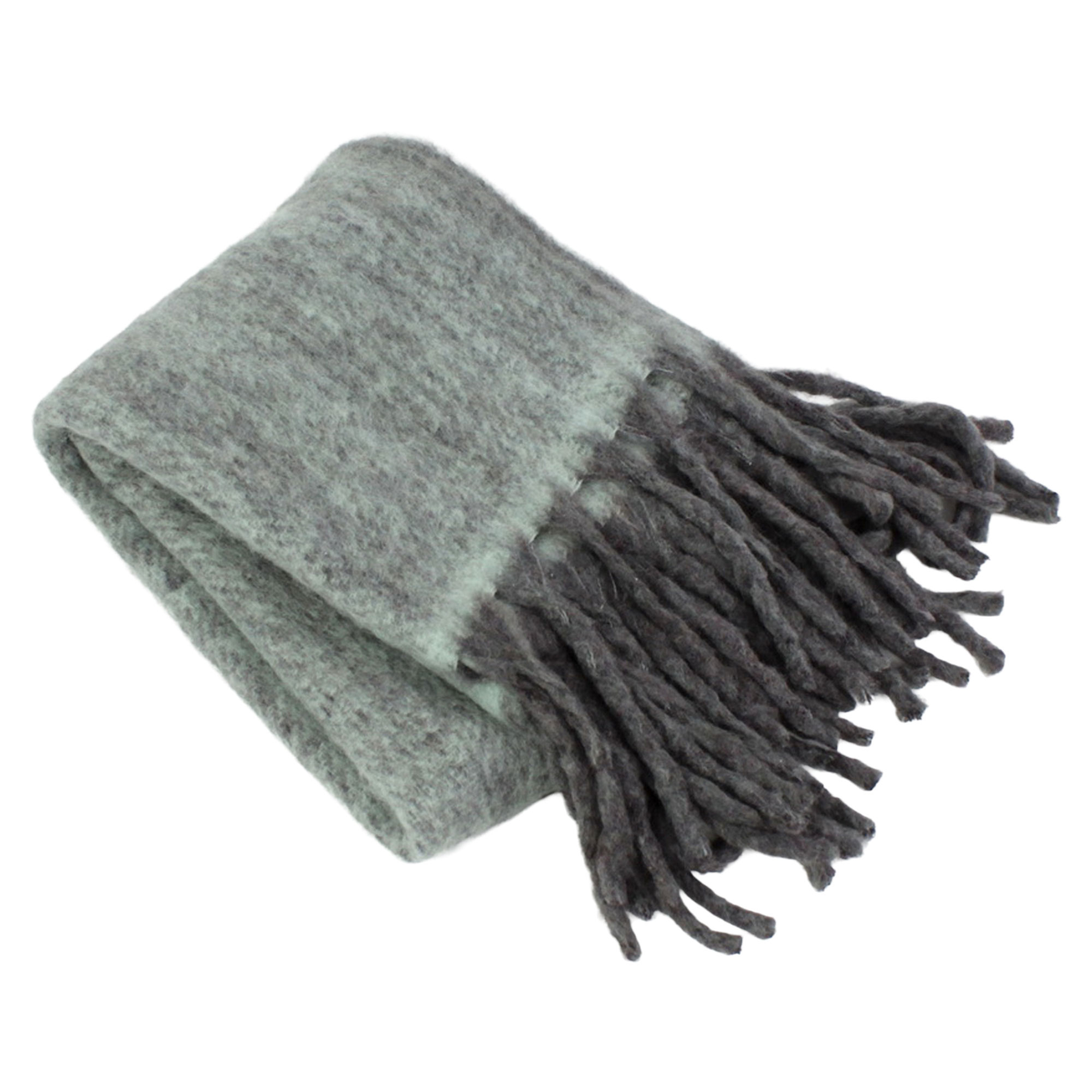 Werner Voss Pledd Mohair Grå-Mint