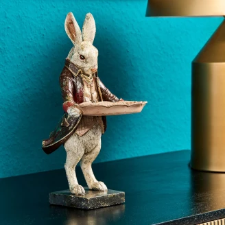 Werner Voss Dekorasjonsfigur med Holder <strong>Rabbit</strong>  Bordeaux