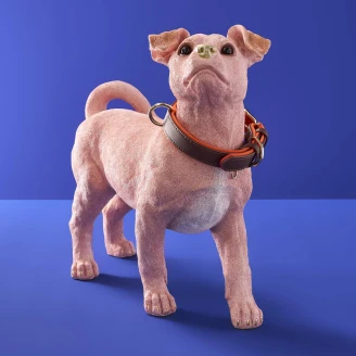 Werner Voss Dekorasjonsfigur <strong>Dog Charlie</strong>  Rosa