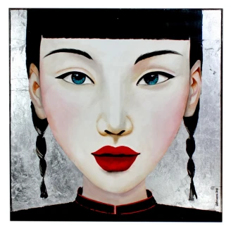 Werner Voss Bilde <strong>Ying</strong>  Flerfarget 100x100 cm