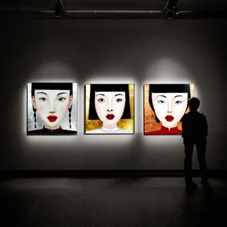 Werner Voss Bilde Ying Flerfarget 100x100 cm