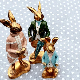 Werner Voss Dekorasjonsfigur Rabbit Man Gull, Grønn