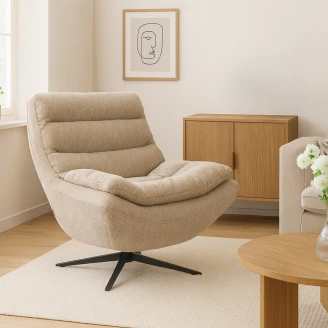 Dutchbone Loungestol <strong>Vince</strong>  Beige
