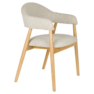 Stol med Armlener <strong>Inza</strong>  Lysbrun