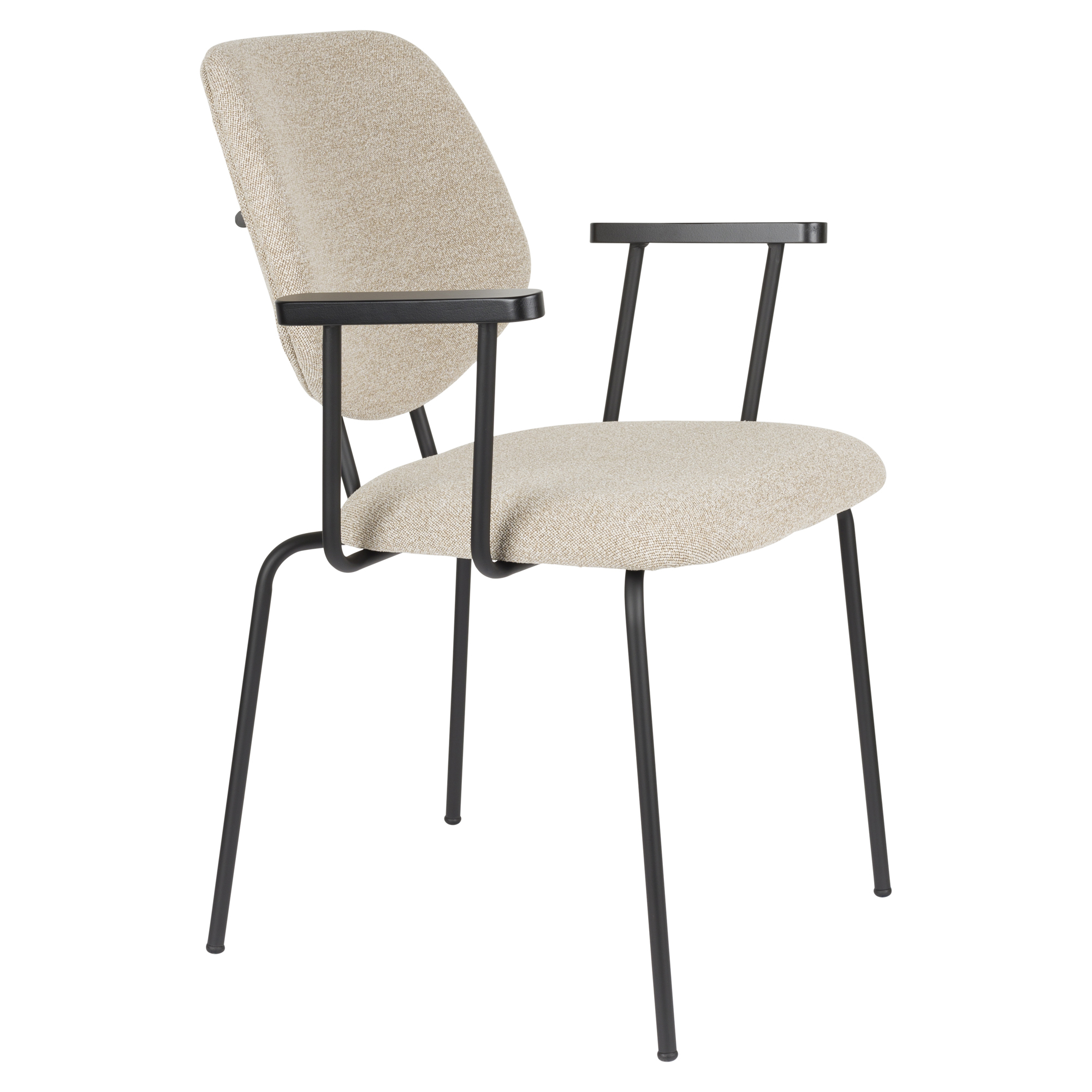 Stol med Armlener Aven Beige
