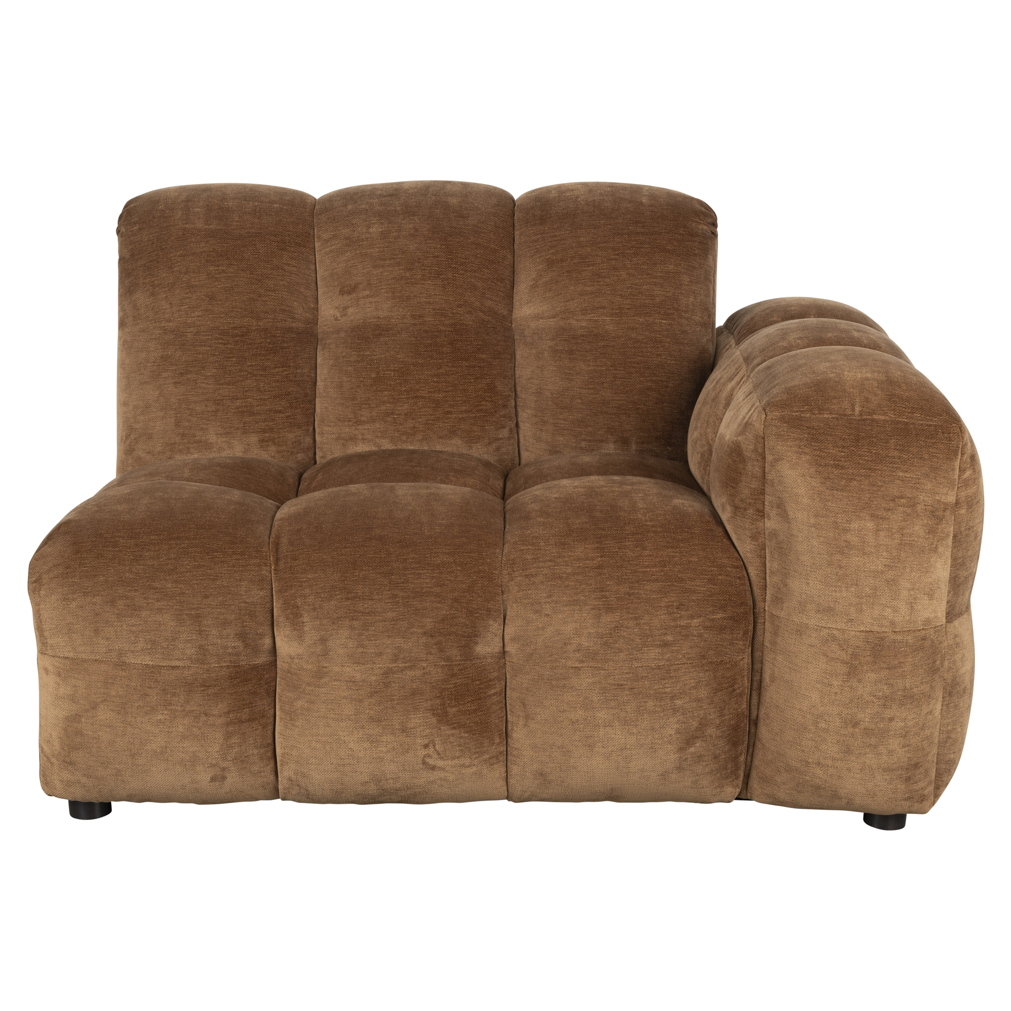 Dutchbone Sofa Modul med Armlene Høyre Hackman Lysbrun Fløyel