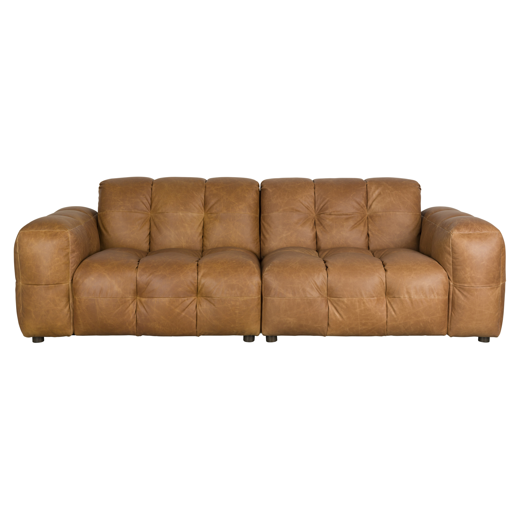 Dutchbone Sofa 3-seter Hackman Lysbrun Lær