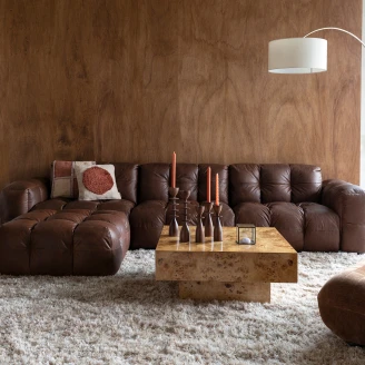 Dutchbone Sofa 4,5-seter <strong>Hackman</strong>  Mørkbrun Lær