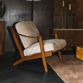 Dutchbone Loungestol <strong>Washington</strong>  Beige, Tre