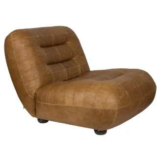 Dutchbone Loungestol <strong>Wyatt</strong>  Lysbrun Lær