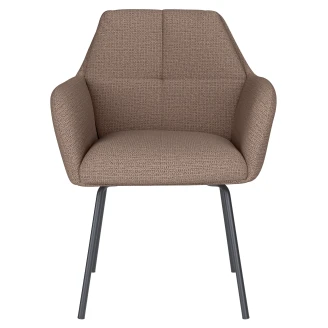 Stol med Armlener & Metallben Iven Taupe