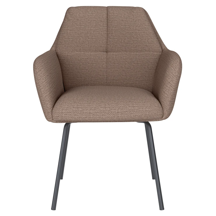 Stol med Armlener & Metallben Iven Taupe