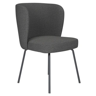Stol med Metallben Velin Grå