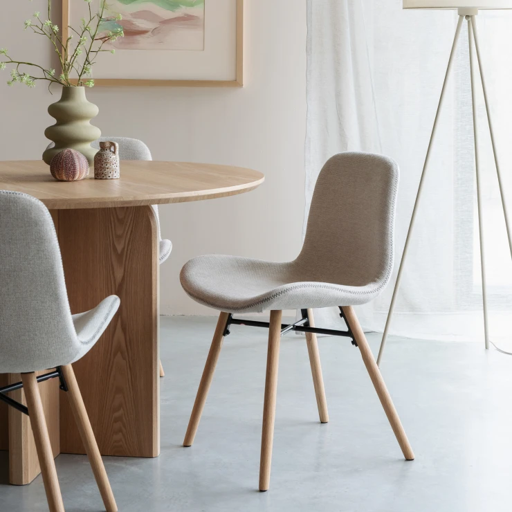 Stol Leren Beige