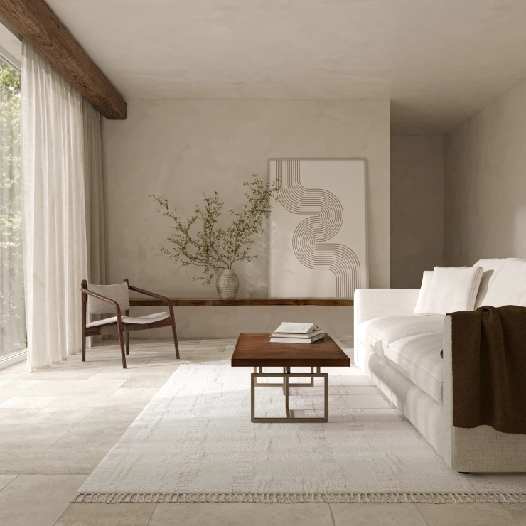 Gulvflis Evelane Ljusbeige Matt 61x61 cm
