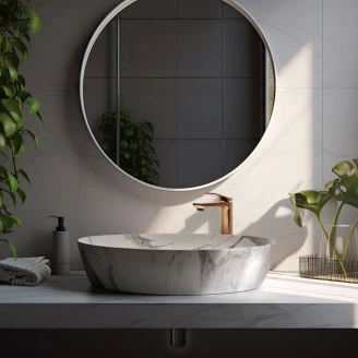 Servant <strong>Oris</strong>  Beige-Brun Matt 62x42 cm