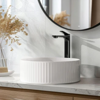 Servantbatteri <strong>Orelia</strong>  Svart Blank Høy