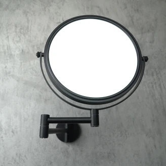 Tosidig Sminkespeil <strong>Round</strong>  Svart Matt