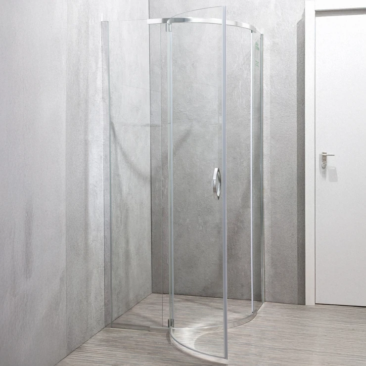 Dusjhjørne Airelle 80x80 cm Rund Krom Blank