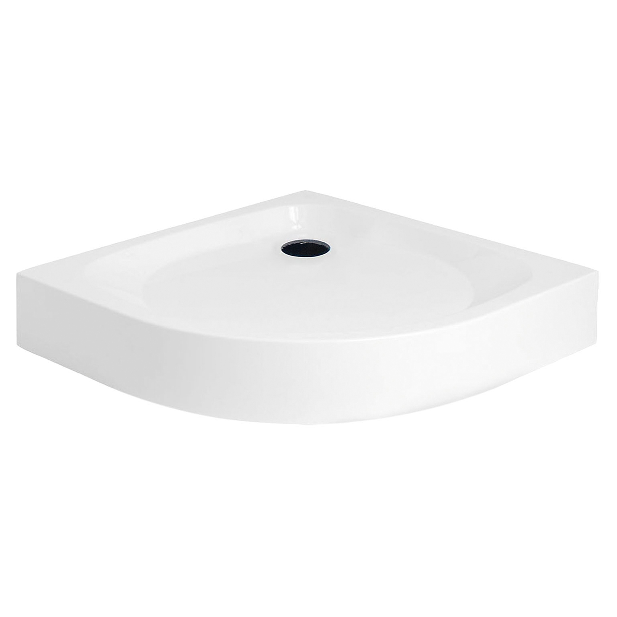 Dusjkar Sirocco 80x80 cm Rund Hvit Blank