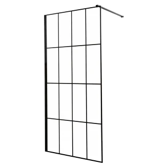 Dusjvegg <strong>Mirari</strong>  100 cm Svart Matt