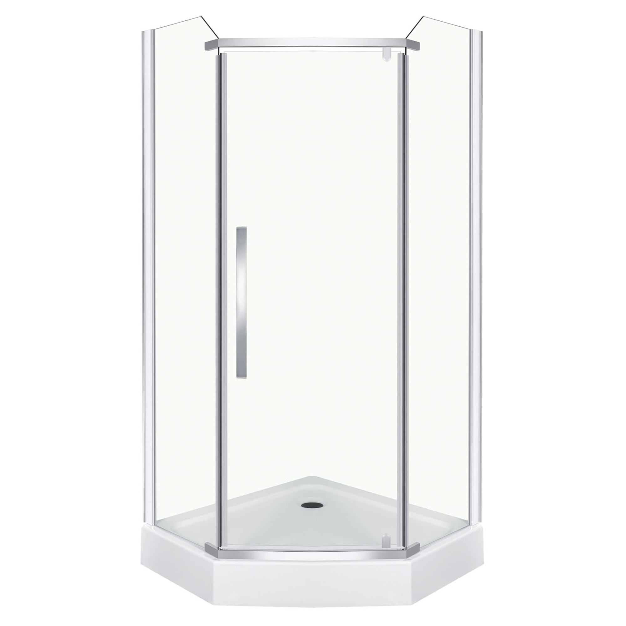 Dusjhjørne Dunara 100x80 cm Krom Blank