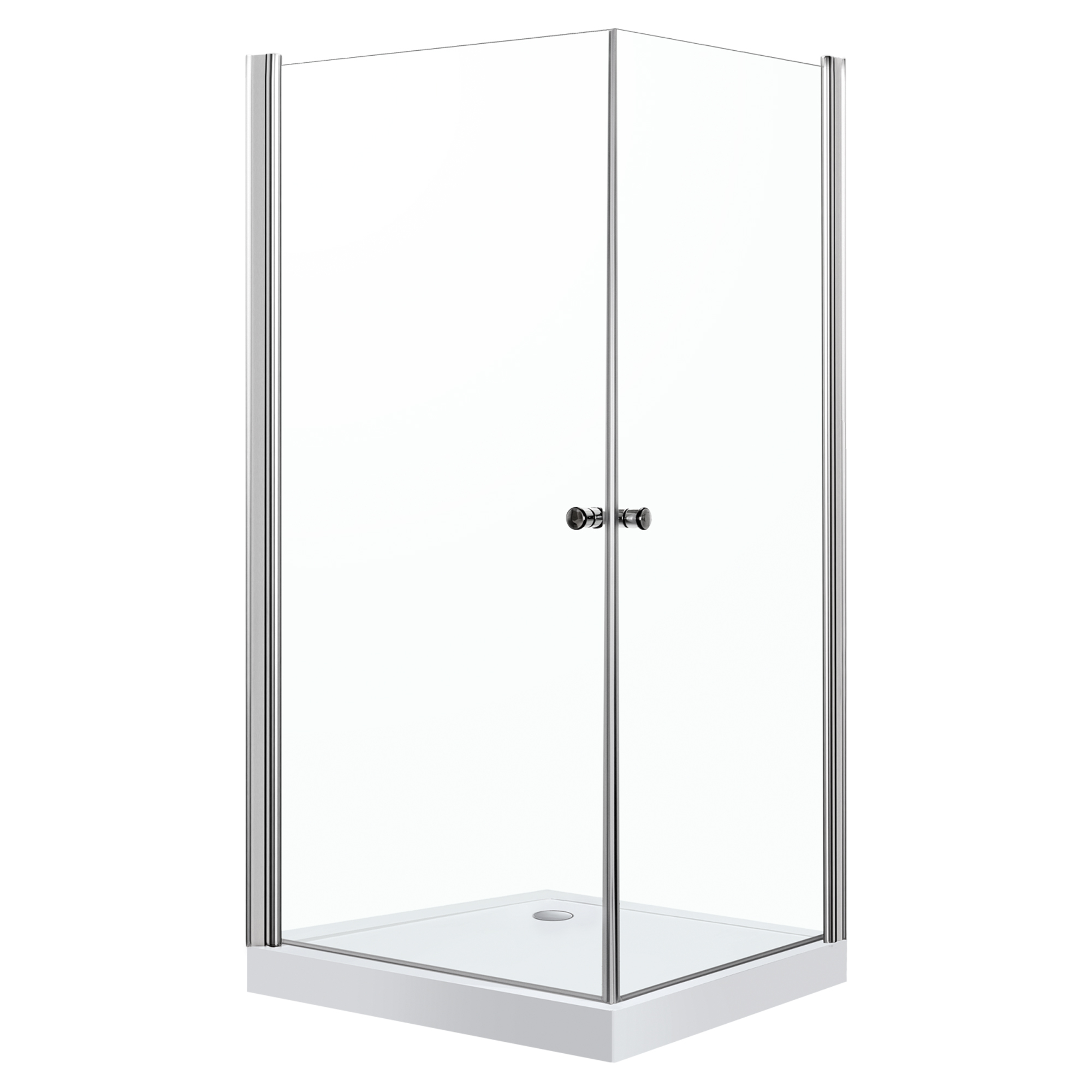 Dusjhjørne Elevon 80x80 cm Kvadratisk Krom Blank