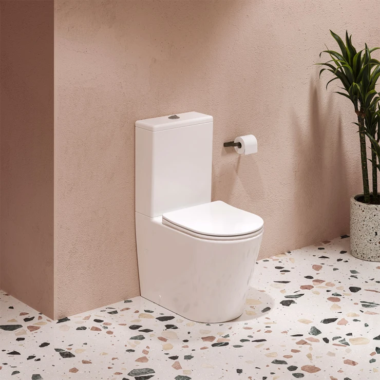 Ravak Toalett Elegant Hvit Blank med Geberit Spylemekanisme