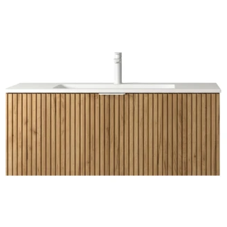 Servantskap <strong>Runa</strong>  Lyst tre Matt 100 cm med servant Hvit Matt