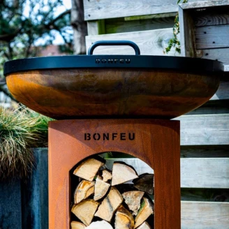 BonFeu Sett med BonBiza Ildsted Cortenstål, Lokk & Stekespade