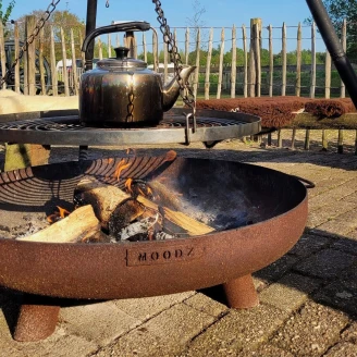 Grillset t med Ildskål Cortenstål med Fot 100 cm & Grillrist