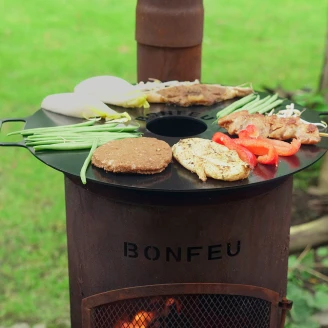 BonFeu Grillset t med BonGiano Ildsted Cortenstål SP & Plancha