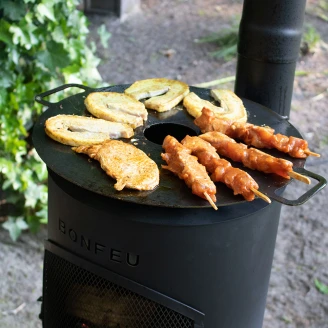 BonFeu Grillset t med BonGiano Ildsted SP Sort & Plancha