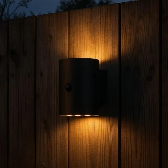 Solcellevegglampe <strong>Senora</strong> Rund M Sort Matt