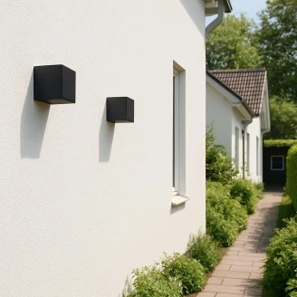 Solcellevegglampe <strong>Senora</strong>  Kvadrat S Sort Matt