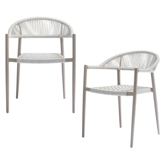Woood Sett med Hagestoler med Armlene 2 stk <strong>Garden Ny</strong>  Lysgrå